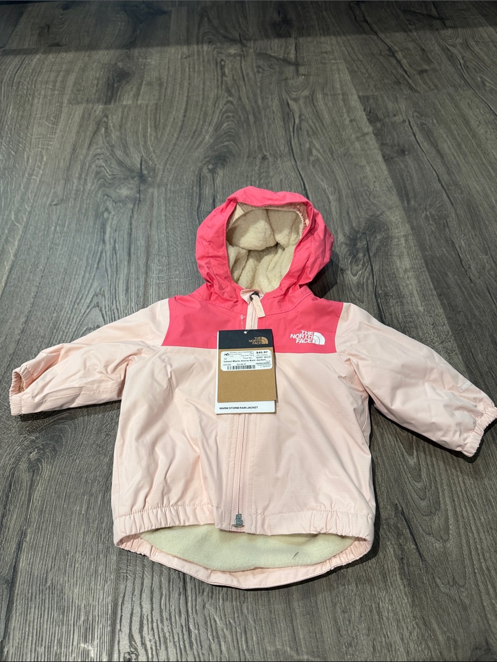 The North Face Two-Tone Pink Hooded Kids Jacket